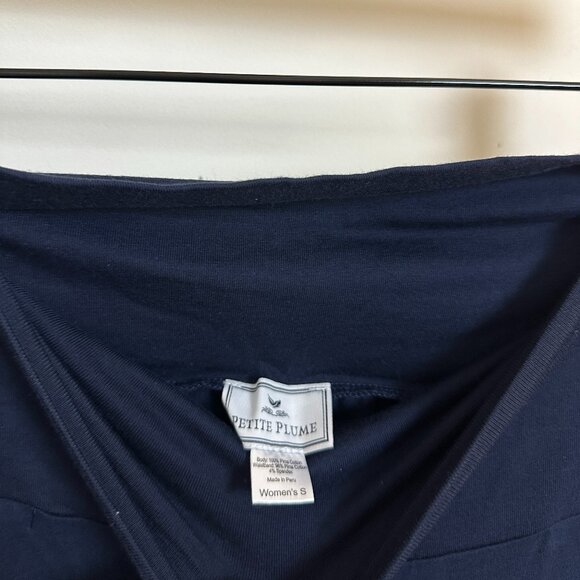 PETITE PLUME The New Mother Deluxe Maternity/Nursing Robe in Navy Size Small NWT - Picture 9 of 10